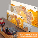 MOOKA RD 823 WiFi Projector, 1080P Full HD Supported 200" Video Projector-LD
