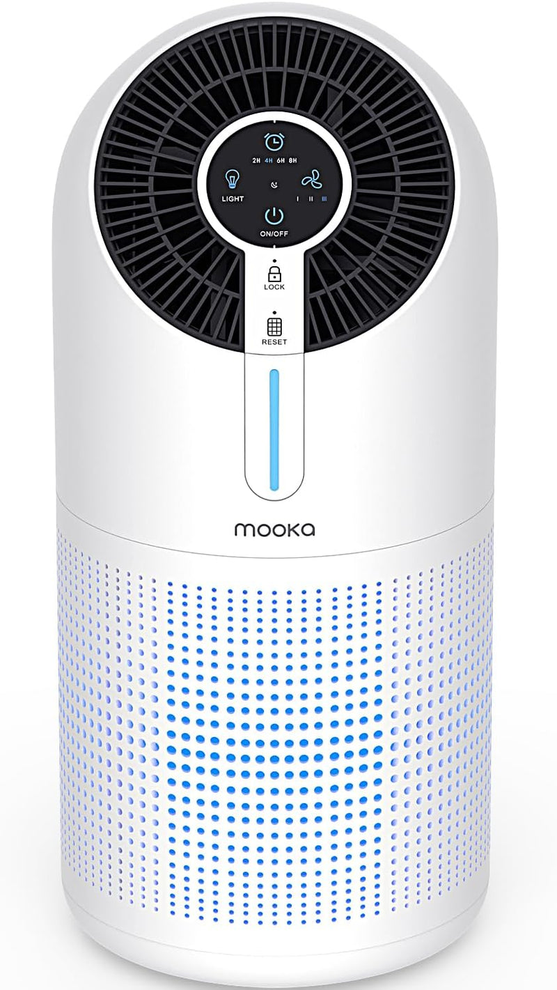 MOOKA M02 Air Purifiers for Home Large Room 1095ft² With H13 HEPA Filter