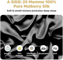 Lacette Silk Pillowcase, Dual Sided 6A Grade Silk Fabrics/Wood Pulp Fiber