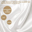 Lacette Silk Pillowcase, Dual Sided 6A Grade Silk Fabrics/Wood Pulp Fiber