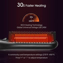 Hair Straightener Brush, MiroPure Ionic Anti-Scald Straightening Brush with Fast MCH Ceramic Heating, Adjustable Temperatures, Auto-Off & Dual Voltage, Portable Straightening Comb - Miropure