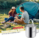 KOIOS Portable 1.2L Coffee Pot, Outdoors Camping Pot, with Handles and Lids for Camping Hiking Picnic Camping, Backpacking, Silver