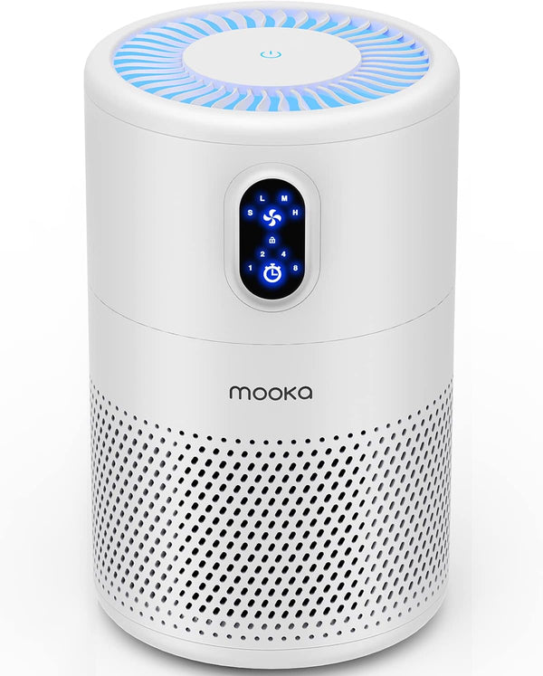 MOOKA  H13 B-D02L True HEPA Air Purifier for Home Large Room up to 1076ft²-LD