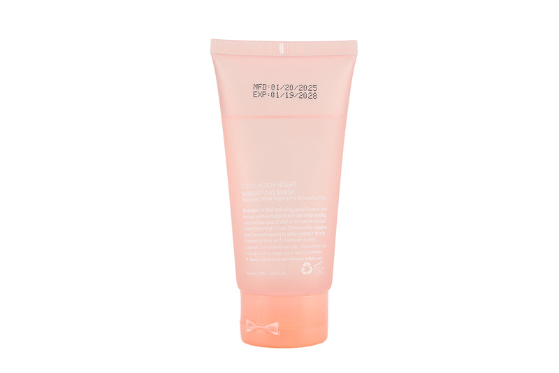 LUHEZR Collagen Wrapping Mask, Lock in moisture, 75ml, Reduce skin dryness, Elasticity Improving, Lighten spots, Peel-off Mask