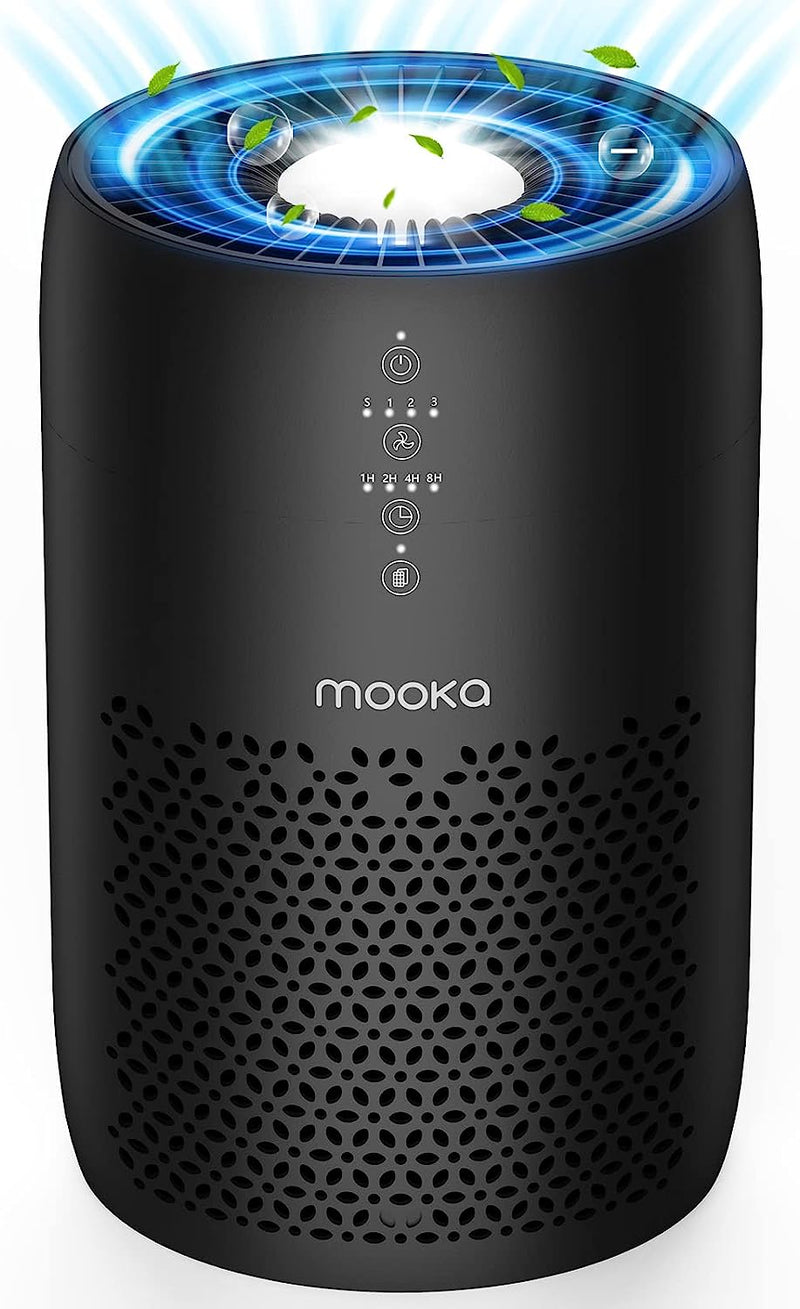 MOOKA Air Purifier for Home Large Room 1200 sq ft, H13 HEPA Filter Air Cleaner