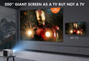 VIZONY RD-830 FHD 1080P Projector 4K Support, 800ANSI 5G WiFi Bluetooth Projector