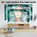 VIZONY SQ6 Projector with 5G WiFi and Bluetooth, 15000L 500ANSI Full HD Native 1080P Projector
