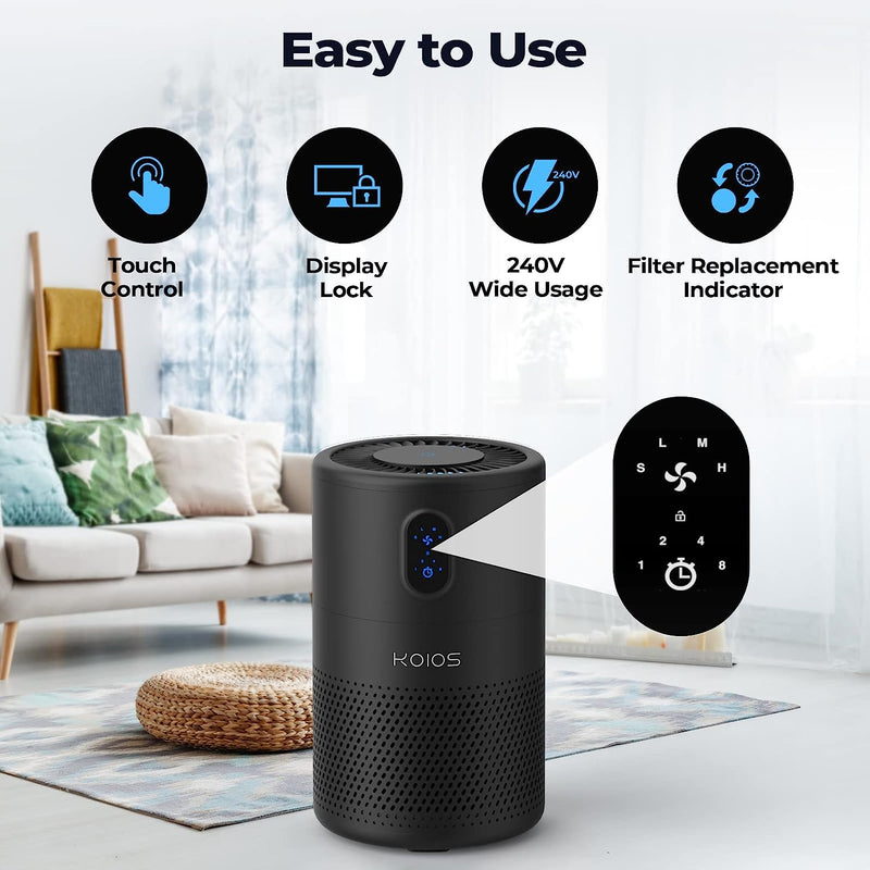 KOIOS B-D02L Home/Office Air Purifiers for Large Room Up to 1076 Sqft