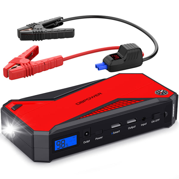 DBPOWER 800A Peak 18000mAh Portable Car Jump Starter Portable Battery Booster with LCD Screen