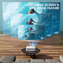 DBPOWER RD823 8500L 240" T20 Upgraded Display Wifi Mini Projector