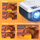 MOOKA RD 823 WiFi Projector, 1080P Full HD Supported 200" Video Projector