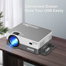 MOOKA Q6 Real 1080P Mini WiFi Projector, Upgraded 8500L Video Projector