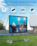 MOOKA Projector Screen with Stand-100 inch