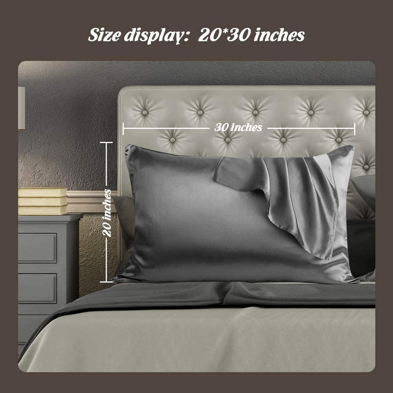 Lacette Silk Pillowcase, Dual Sided 6A Grade Silk Fabrics/Wood Pulp Fiber