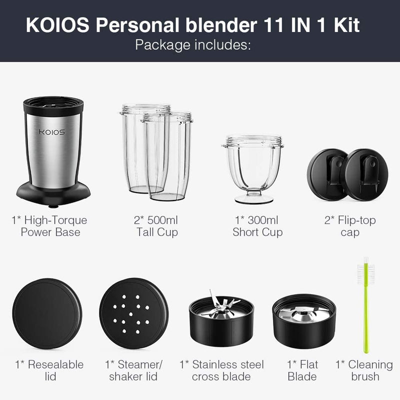 KOIOS BL219B 850W Personal Blender for Shakes and Smoothies