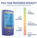 NURSAL Dual Channel TENS EMS Unit Muscle Stimulator with 24 Modes