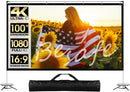 Projector Screen and Stand, 100 inch Outdoor Movie Screen TV with Dual Tripods