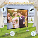 Projector Screen and Stand, 100 inch Outdoor Movie Screen TV with Dual Tripods