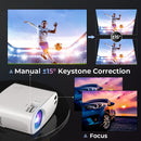 VIDOKA Native 1080P WiFi Bluetooth Movie Projector