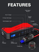 DBPOWER DJS90 1600A Peak 18000mAh Portable Car Jump Starter - DBPOWER