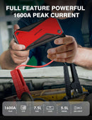 DBPOWER DJS90 1600A Peak 18000mAh Portable Car Jump Starter - DBPOWER