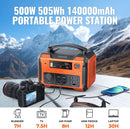 DBPOWER Portable Power Station 505Wh 500W (Peak 1000W) - DBPOWER