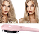 Enhanced Hair Straightener Heat Brush by MiroPure, 2-in-1 Ceramic Ionic Straightening Brush - Miropure
