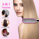 MiroPure U Type Ceramic Iron Hot Comb, LED Display with Far Infrared Anion Generator for Hair Smooth Silky - Miropure