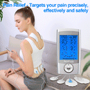 NURSAL EMS TENS Unit Muscle Stimulator with 8 Electrode Pads/Storage Pouch/Pads Holder, Rechargeable 16 Modes Electronic Pulse Massager for Pain Relief Therapy, Arthritis, Muscle Stiffness/Soreness - Nursal