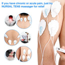 NURSAL EMS TENS Unit Muscle Stimulator with 8 Electrode Pads/Storage Pouch/Pads Holder, Rechargeable 16 Modes Electronic Pulse Massager for Pain Relief Therapy, Arthritis, Muscle Stiffness/Soreness - Nursal